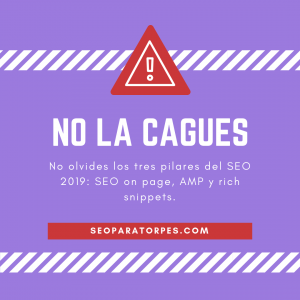 errores SEO 2019